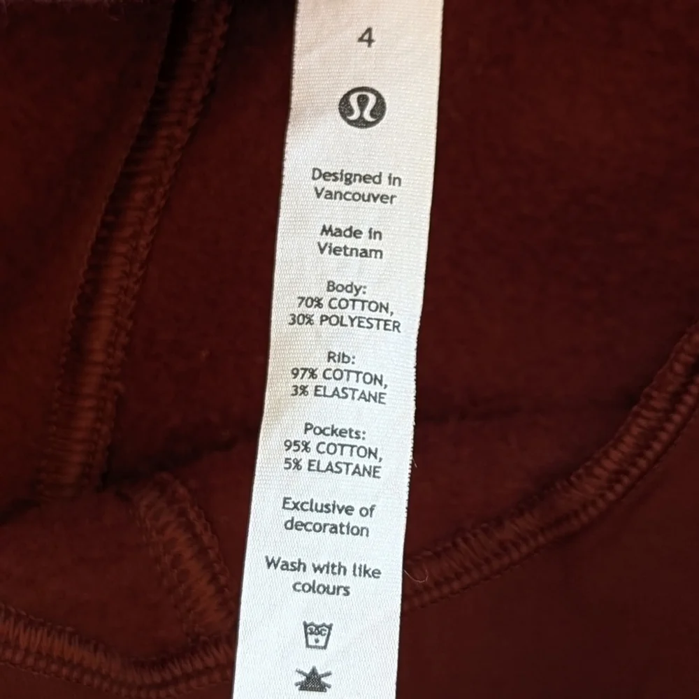 Lululemon Scuba High Rise Fleece Joggers Date Brown Sz 4